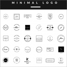 フォントも全部無料！名刺やブログにぴったりなかわいいロゴが作成できる素材セット -Feminine Logo Templates