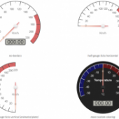 綺麗でインタラクティブに動く色々なゲージをCanvasで描画できる「Canvas Gauges」