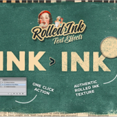 商用利用無料！レトロ風のテクスチャエフェクトを簡単に作り出すことができるデザイン素材セット -Rolled Ink