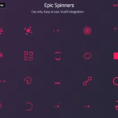 シンプルで美しい動きが魅力のローディングアニメーションセット「Epic Spinners」