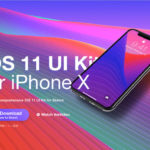 iOS11とiPhoneXモックアップに最適なテンプレート「iOS 11 UI Kit for iPhone X」