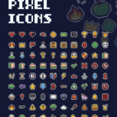 アナログゲームのイメージをデザインに ピクセルアイコンセット「Mario Pixel Icon Collection」
