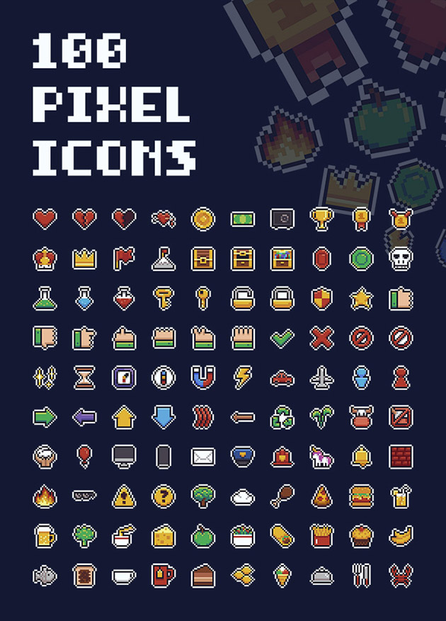 アナログゲームのイメージをデザインに ピクセルアイコンセット Mario Pixel Icon Collection のご紹介 Webデザイン参考記事まとめアプデ