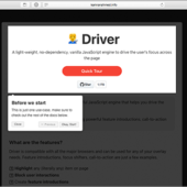 [JS]一昔前と比べて、かなり簡単に！ページの機能を紹介するツアーを実装できる超軽量スクリプト -Driver