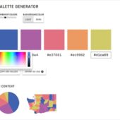 グラフやマップ等、データのビジュアル化の際に使えるカラースキームを生成できる・「Data Color Picker」