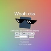 エキセントリックなエフェクトを付与できるユニークなCSSアニメーションライブラリ・「Woah.css」