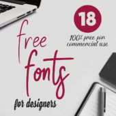 グラフィックデザイナーの為の最新フリーフォントまとめ「18 Fresh Free Fonts for Graphic Designers」