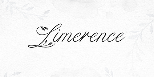 期間限定無料！ちょこっと添えられた葉や草のワンポイントがかわいい手書きフォント -Limerence