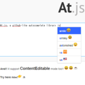 Github風絵文字のオートコンプリートを実現する「At.js」