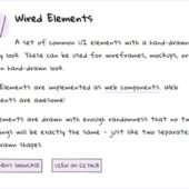 手書き風のUIコンポーネントを提供するライブラリ・「Wired Elements」