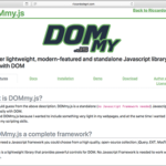[JS]実行が超高速で、簡単にDOMを操作できるJavaScriptの超軽量ライブラリ -DOMmy.js
