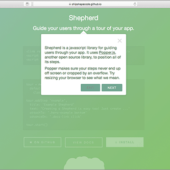 [JS]Webアプリやページのツアーガイドを簡単に加えることができる軽量スクリプト -Shepherd