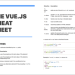 最新版のチートシート！Vue.jsのよく使用するイベントや構文がまとめられたフロントエンド制作者用チートシート