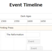 時系列のイベントをタイムラインに表示できるUI「Timespace」