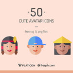 世界のいろいろな人の表情や特徴を表現できるアバターアイコンセット「Cute User Avatar Icon Set」