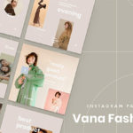 Instagramをおしゃれに演出できるフリーテンプレート「Vana free fashion social media templates for Instagram」