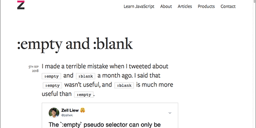 CSSの便利な疑似セレクタ「:empty」と「:blank」、その違いと賢い使い方