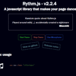音に合わせて要素をアニメーションさせるスクリプト・「Rythm.js」