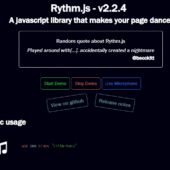 音に合わせて要素をアニメーションさせるスクリプト・「Rythm.js」