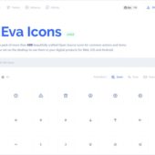オープンソースで公開されている汎用的でミニマルなアイコンのセット・「Eva Icons」