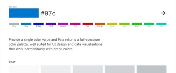 ベースにしたい色を指定するだけでカラーパレットを生成するOSSなカラーツール・「PALX」