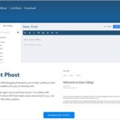 超シンプルなブログシステムを作るためのオープンソースなフレームワーク・「Phost」