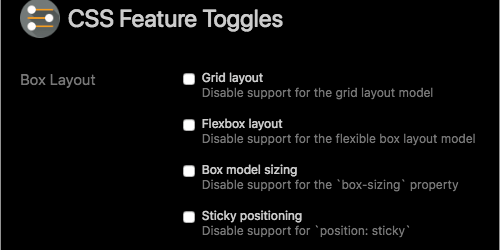 これは便利！CSSの指定した機能のフォールバックがうまく機能しているか確認できるツール -CSS Feature Toggle