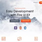 豊富なコンポーネントを含んだBootstrap 4向けのフリーUIキット・「Fire」