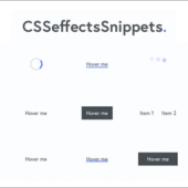 [CSS]テキストリンクやボタン、プリローダーなどで使えるCSSアニメーションのスニペット集 -CSSeffectsSnippets