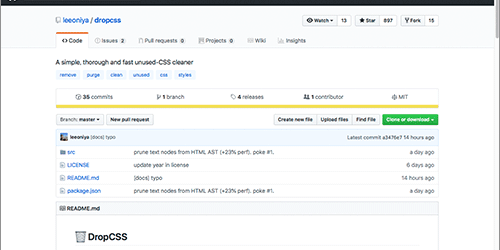 HTMLとCSSのファイルを解析し、未使用のCSSをお掃除してくれる便利なツール -DropCSS