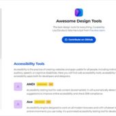 アクセシビリティツールやデザインバージョン管理、モックアップや3Dモデリングなど、様々なデザイナーに役立ちそうなツールやリソースのまとめ・「Awesome Design Tools」