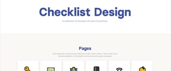 ログインページや値段表、コンタクトフォームなどのUI/UXをより良くするためのチェックリスト・「Checklist Design」
