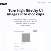 任意のWebサイト等のスクリーンショットを、簡易的なモックアップ画像に変換してくれる・「mockdowns」