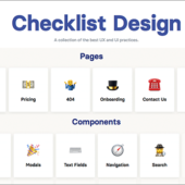 WebサイトやスマホアプリのUIデザインに必要な要素・あると便利な要素がまとめられたリスト -Checklist Design