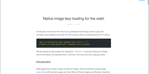 Chromeに実装される新機能『loading属性』について解説、ついにブラウザがネイティブで遅延ロードをサポート