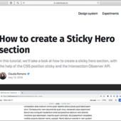 [CSS] position: sticky;を使用して、スクロール時に画像をズームさせるページのレイアウトを実装する方法