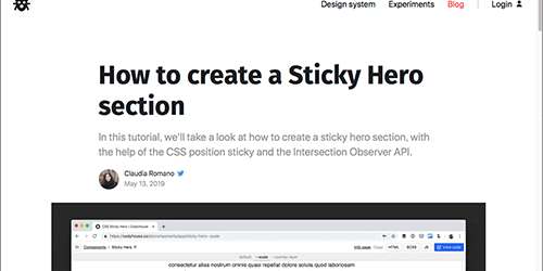 [CSS] position: sticky;を使用して、スクロール時に画像をズームさせるページのレイアウトを実装する方法
