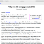 2019年になってもまだjQueryを使用している理由