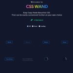 コピペで使えてカスタマイズもしやすいCSSアニメーションコードをまとめている・「CSS WAND」