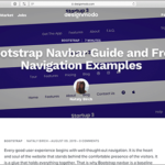 Bootstrap ナビゲーションバーのカスタマイズ方法といろいろなデザインの実装例