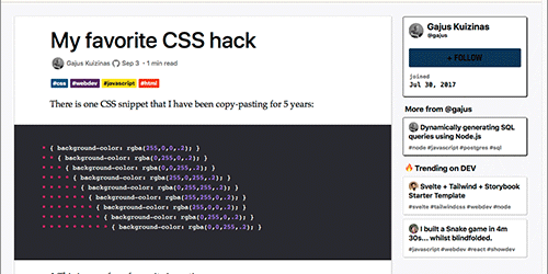 CSSで実装したレイアウトの構造や階層を簡単に確認できる、私のお気に入りのCSSハック -My favorite CSS hack