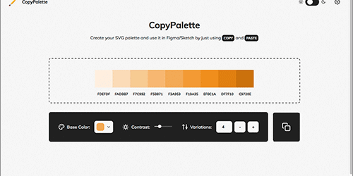 簡単で便利！Sketch, Figma, AdobeXDなどにコピペで利用できるUIデザイン用のカラーパレットを生成  -CopyPalette