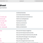 バージョン管理ツールのGitでよく使用するコマンドを1ページにまとめた便利なチートシート -GitSheet