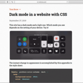 CSSのメディアクエリ「prefers-color-scheme」でダークモード対応にする方法と注意点