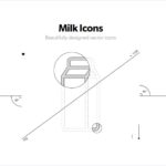 1000以上のシンプルな線画と色付きのアイコンをセットで配布する・「Milk Icons」