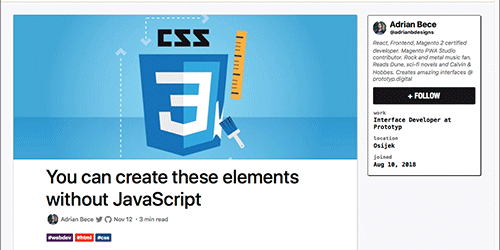 HTMLとCSSも進化している！JavaScriptを使用せずに、HTMLとCSSだけで実装できるUI要素のまとめ