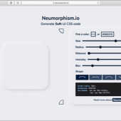 CSSもこれなら簡単！ニューモーフィズムのスタイルシートを生成できるジェネレーター -Neumorphism.io