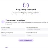 分かりやすそうなパスワードを生成するパスワードジェネレーター・「Easy Peasy Password」