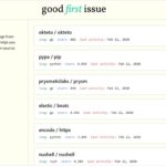 人気のオープンソースプロジェクトのissueをまとめている・「Good First Issue」