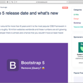Bootstrap 5のリリースはもうすぐみたい！注目の新機能、jQueryは削除、IE10のサポートは終了へ